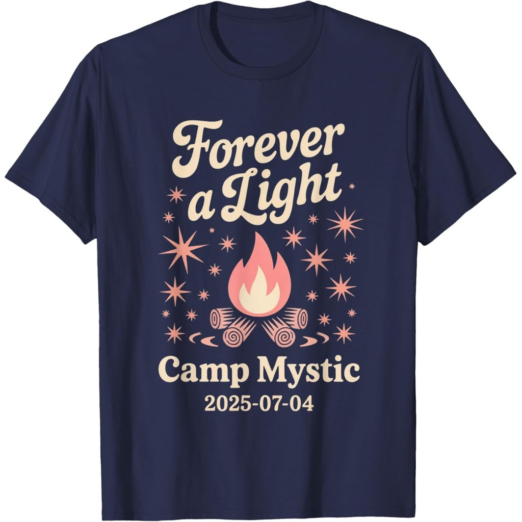 Forever A Light Camp Mystic 2025 สําหรับเสื้อยืดวินเทจผู้ชาย