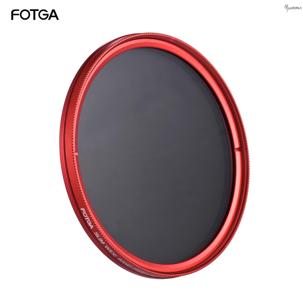 FOTGA 67 มม.Slim ND Fader Variable Filter Neutral Density ND2 ถึง ND400 สีแดงสําหรับ Canon DSLR กล้อง Nmus ND แผ่น