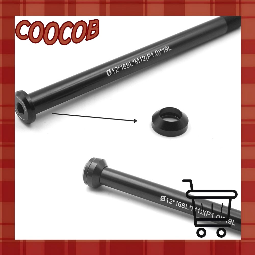 โคโคบ. จักรยานจักรยาน 142x12 มม. P1.0 Thru Axle Φ12x168LxM12 (P1.0)x19L สําหรับ