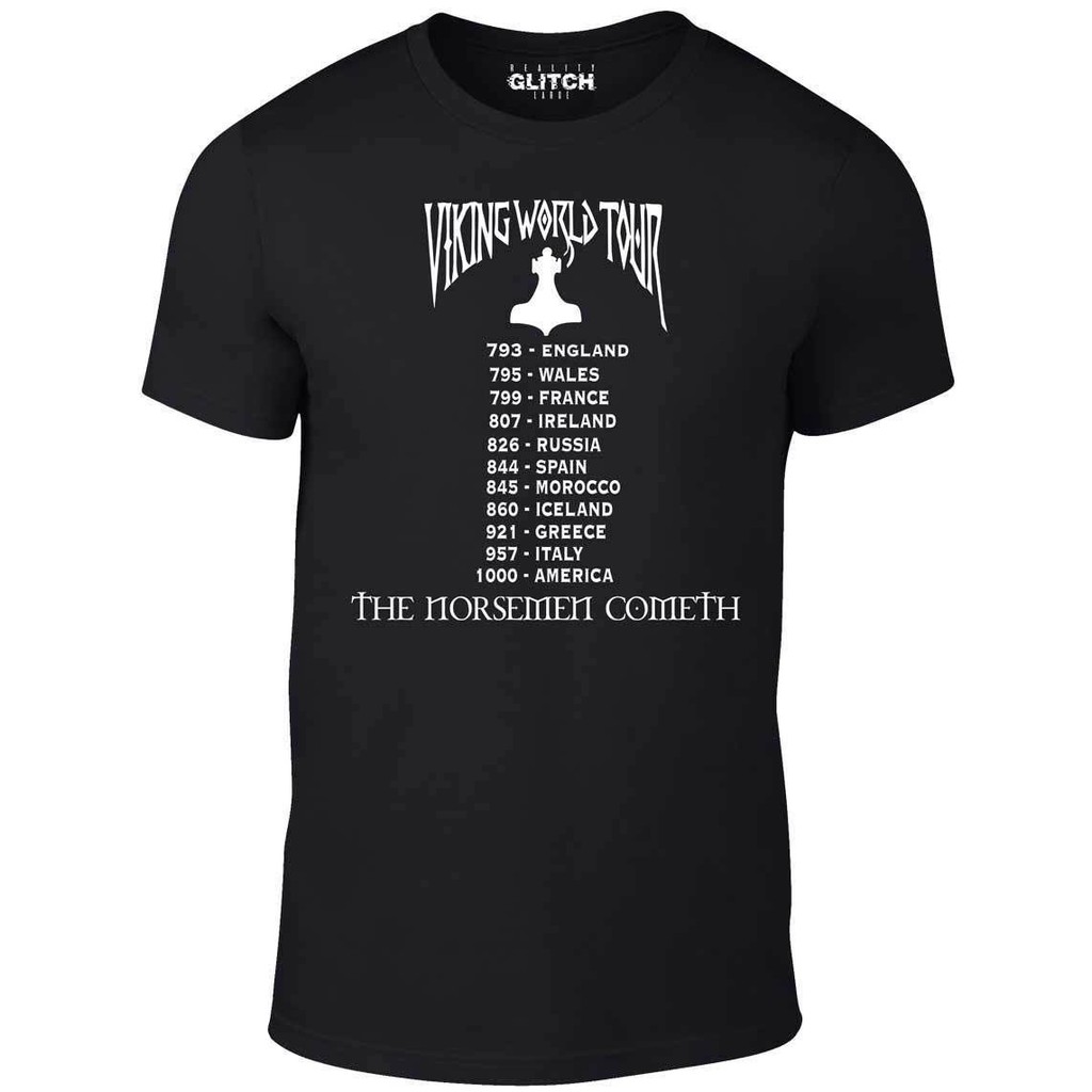 2025 Viking World Tour Tshirt Funny T Nourse History Thor Odin นอร์เวย์ Pillage