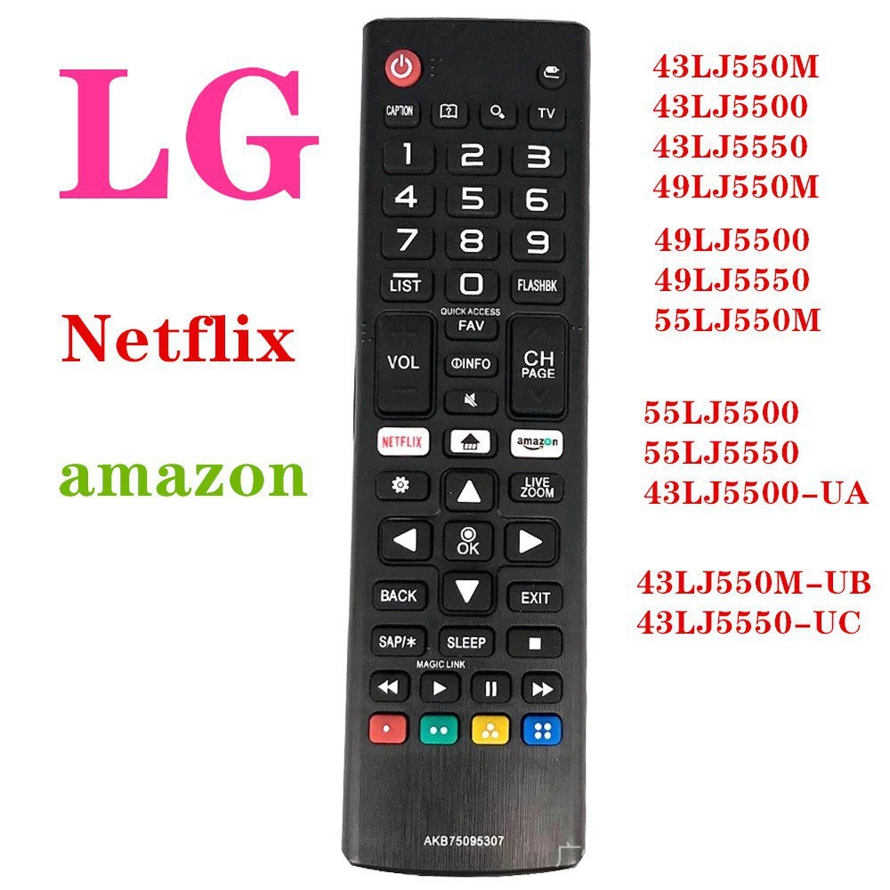แอลจี ลูกชาย48 75095307 รีโมทคอนโทรลสําหรับทีวี LG 43lj550m 43lj5500 43lj5550 49lj550m 43lj5500-ua