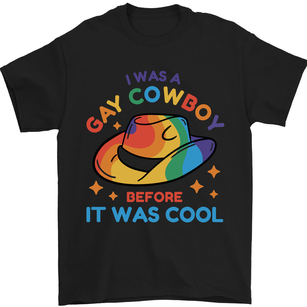 Lgbt Cowboy Awareness Day Mens T-Shirt ผ้าฝ้าย 100%