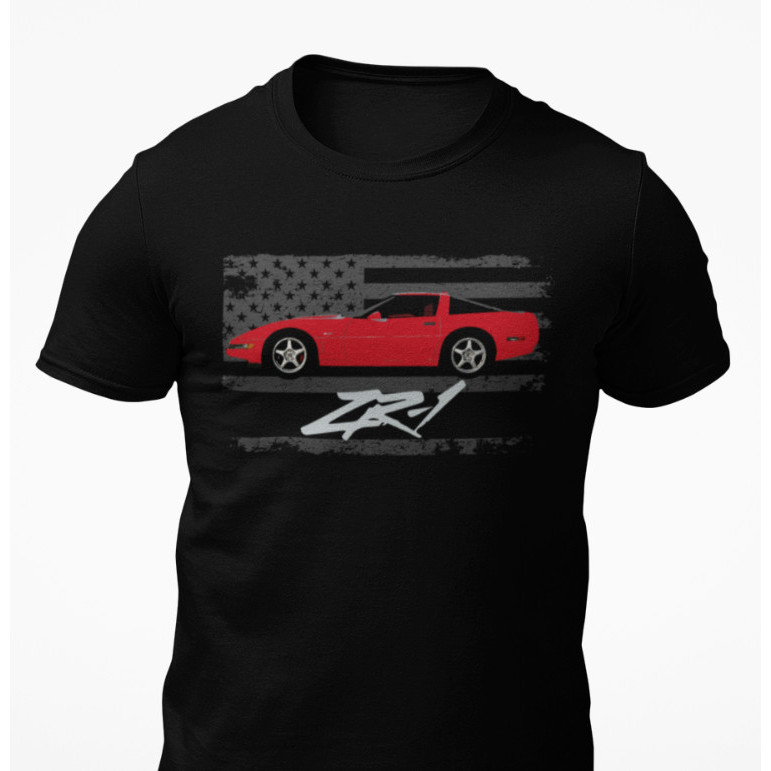 Harajuku ตลกของขวัญไฟฉายสีแดง 1994 Chevy Vette C4 Zr-1 เสื้อยืดแขนสั้น Unisex