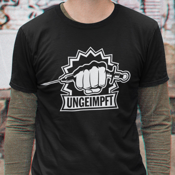 Ungeimft Corona Impfung Statement Show Me Fun Funny Patter Comedy Fun เสื้อยืด