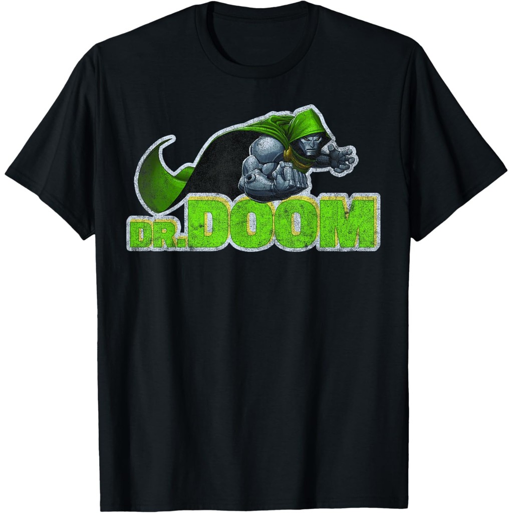 เสื้อยืดMarvel Dr. Doom Metal Armor ผ้าฝ้ายคุณภาพสูงสำหรับผู้ชาย