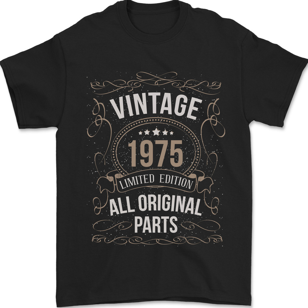 50Th Birthday Limited Edition 1975 Mens T-Shirt 100% Cotton
