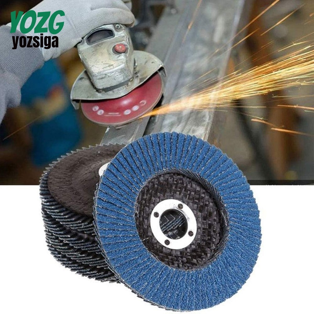 5 นิ้วเครื่องบดมุมเครื่องมือขัดบดล้อ Flap Disc ขัด 40-120Grit