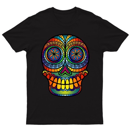 Day Of The Dead Mexican เสื้อยืด Sugar Skull Dia De Los Muertos Gothic V Dd130