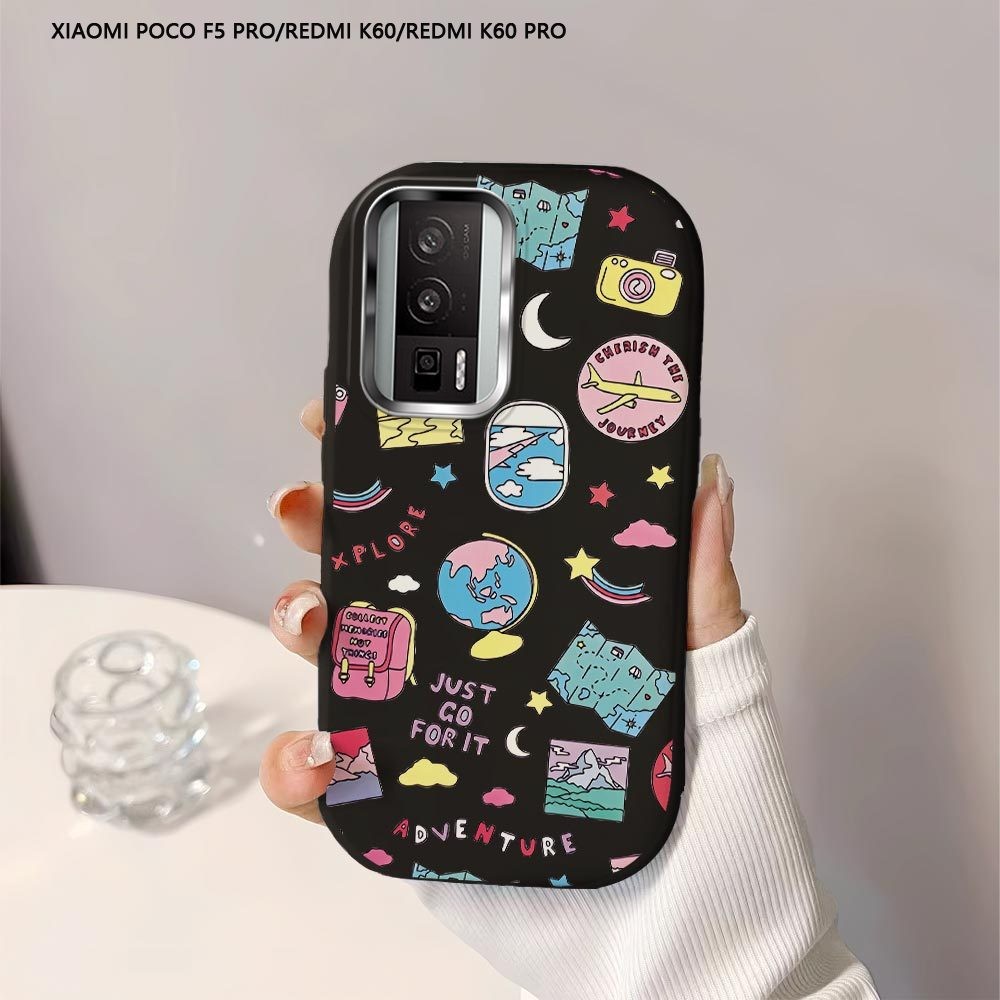 Softcase สําหรับ Xiaomi Poco F5 Pro X5 X6 M5S Travel Notes ฝาหลังกรณี Soft Original Liquid ซิลิโคนปล
