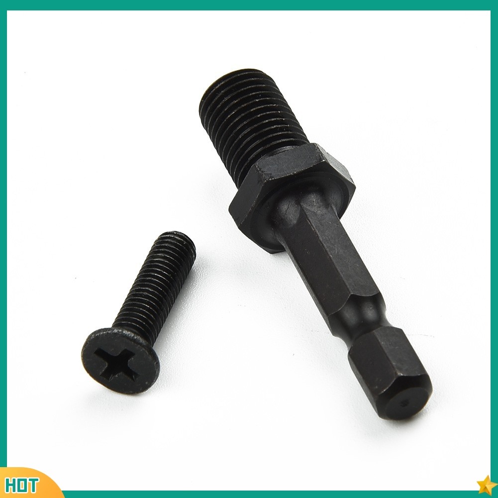 JY 1/4 Hex Shank อะแดปเตอร์เหล็กถึง 3/8"-24UNF สกรูเกลียวชายสําหรับเจาะ Bit Chuck