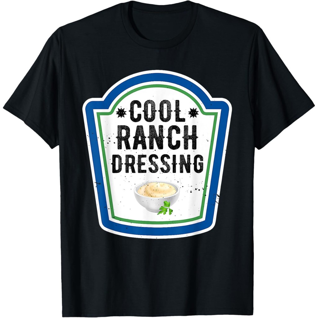 กลุ่มตลกฮาโลวีนเครื่องแต่งกาย Ranch Dressing Group เครื่องปรุงรสผู้ชายเสื้อยืด