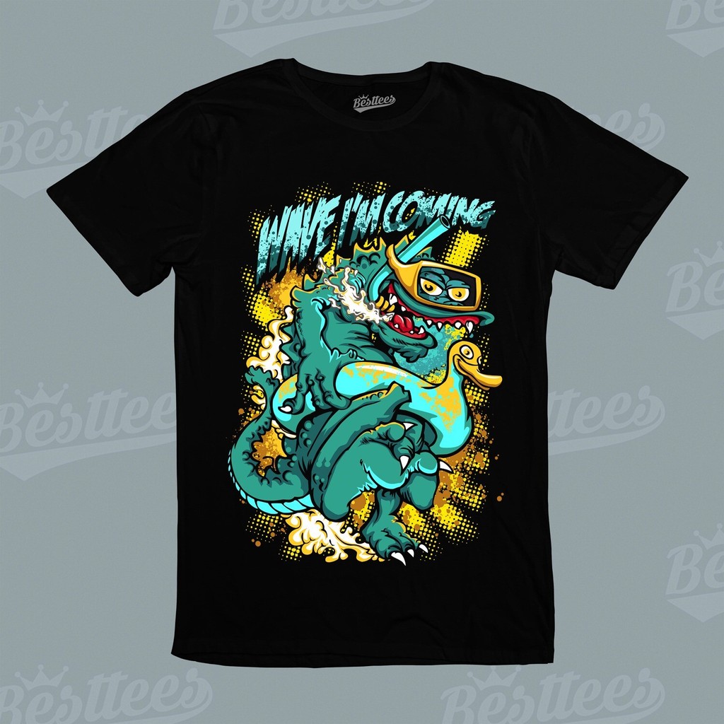 2025 Wave Im Coming เสื้อยืดชายหาดจระเข้ Cros