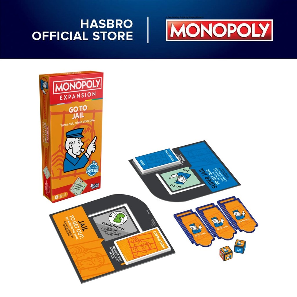Monopoly Go to Jail EXPANSION เพิ่มเกมเศรษฐีคลาสสิก เกมครอบครัว อายุ 8+ 40 นาที