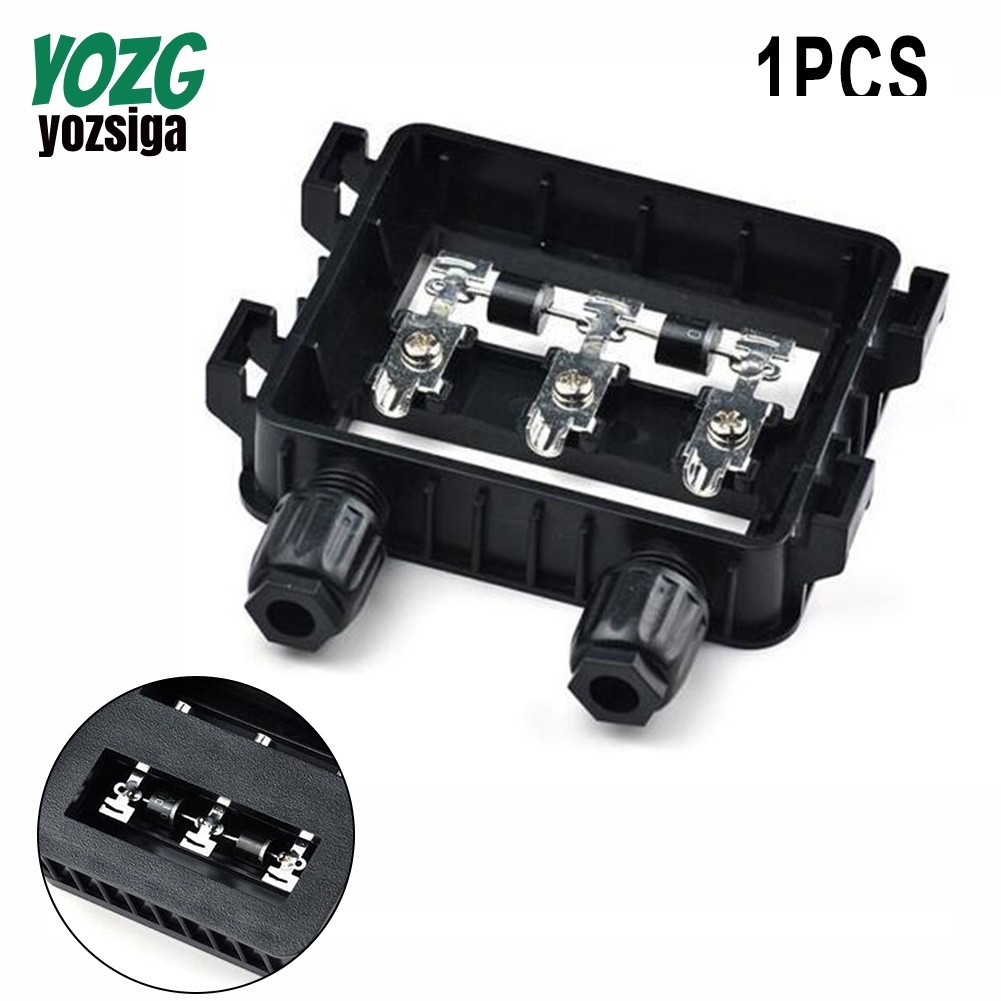 PV กล่องแยกพลังงานแสงอาทิตย์ 2 ไดโอดสําหรับแผงโซลาร์เซลล์ 50W-120W 6A