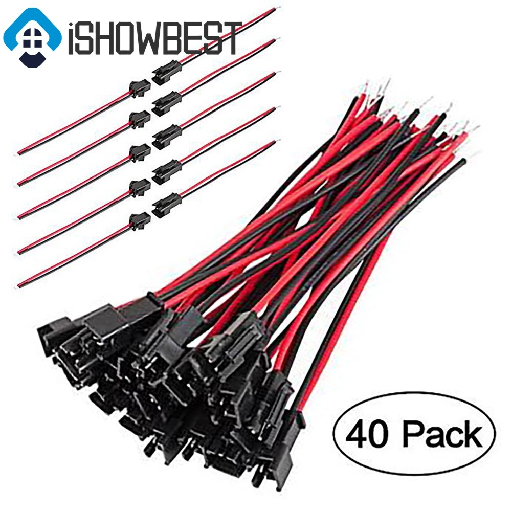 40 ชิ้น JST SM Connector SM 2Pin Jack Plug ขั้วต่อชายเป็นรถบัส