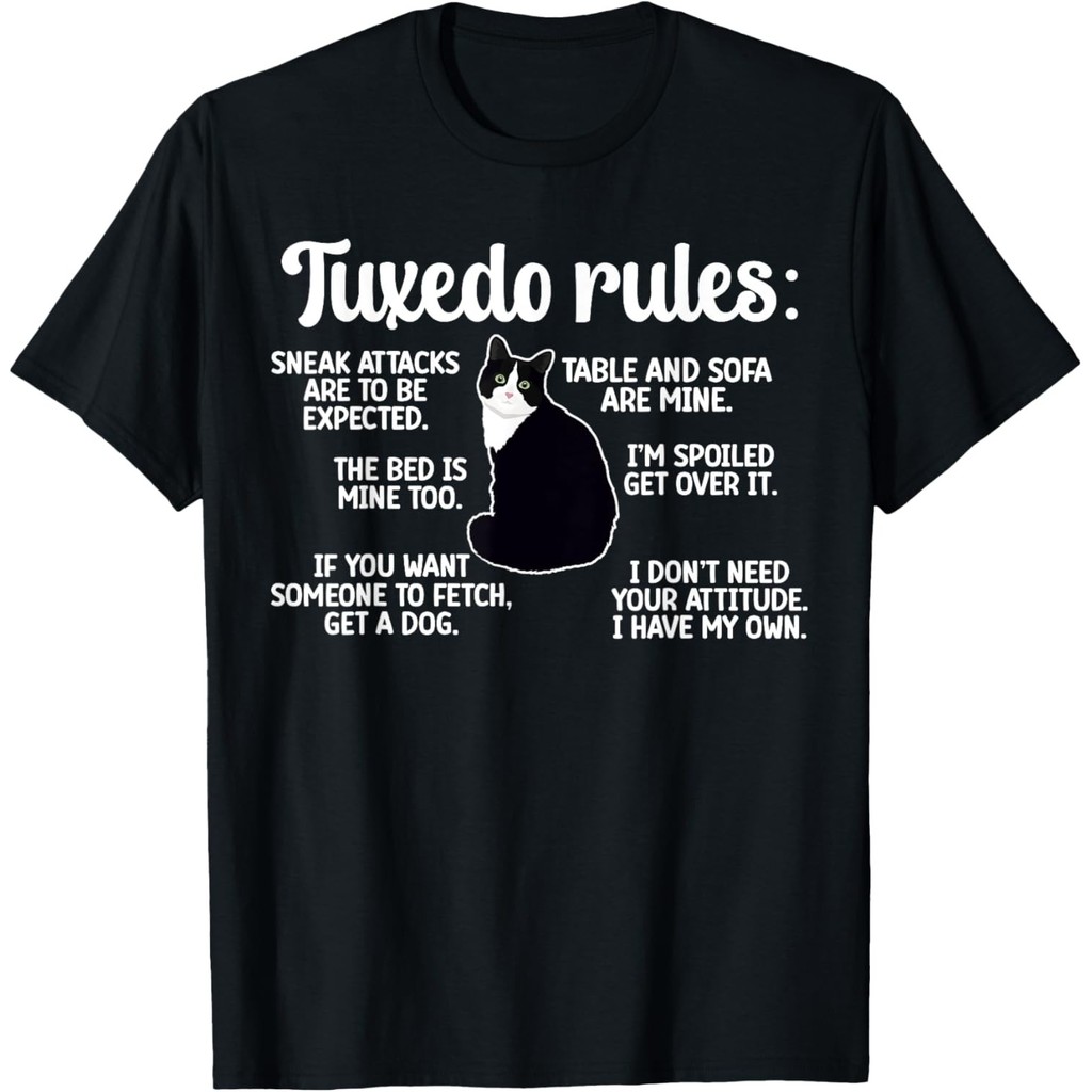 Tuxedo Cat Rules Tuxedo Cat Lover Tuxedo Cat Owner เสื้อยืด