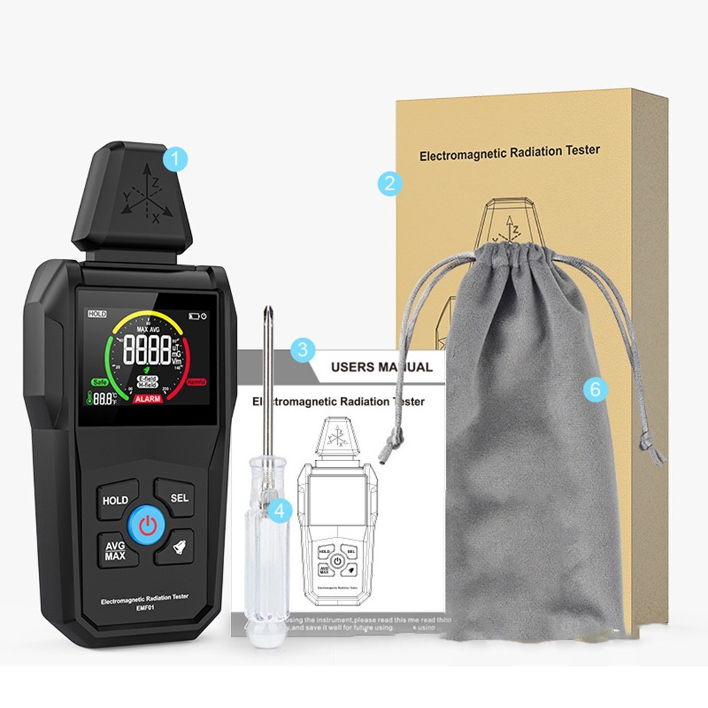 [SWHOME] EMF01 EMF Meter เครื่องตรวจจับรังสีแม่เหล็กไฟฟ้าสําหรับวัดกิจกรรมทางวิทยุ