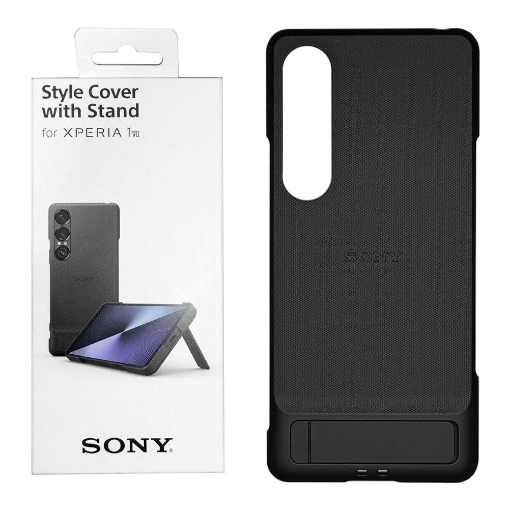 Sony Xperia 1 VII Style Cover with Stand ( Slate Black ), XQZ-CBFS/BGENG