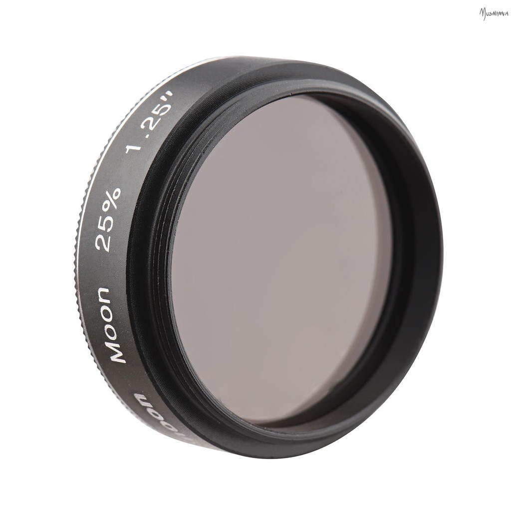 Camnoon 1.25 นิ้ว Moon Filter 25 เปอร์เซ็นต์ส่งกรองสําหรับกล้องโทรทรรศน์ดาราศาสตร์ Eyepiece Nmus Light Transmission กระจก