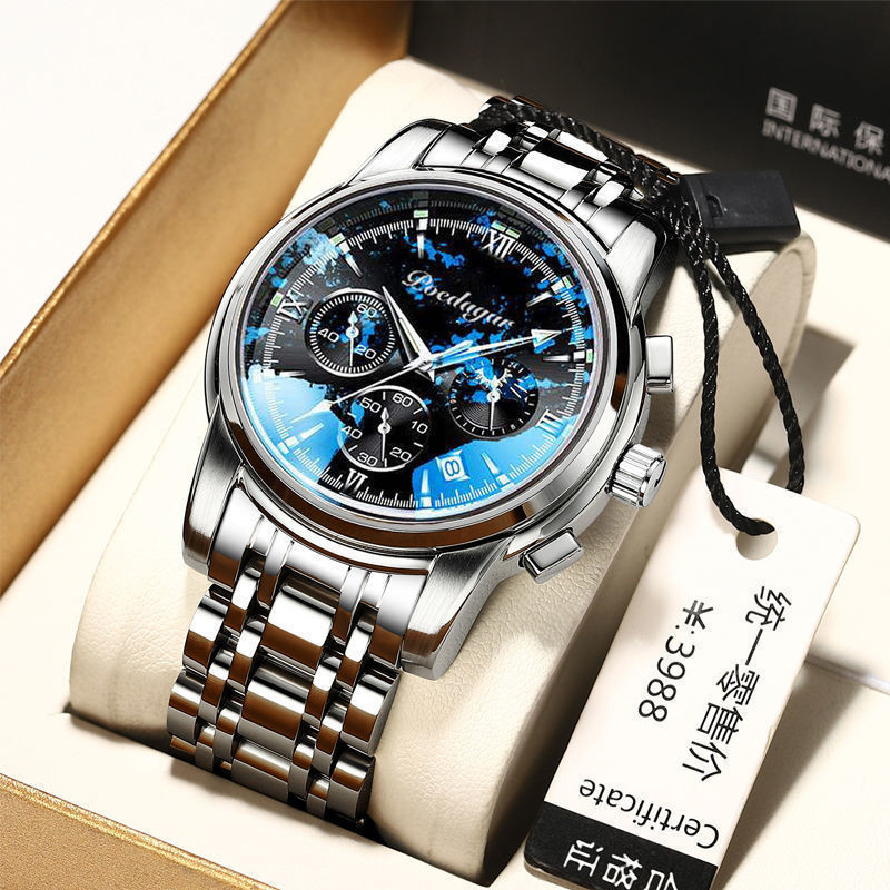 Original POEDAGAR Gold นาฬิกาสําหรับชายกันน้ําแฟชั่นหรูหรา Mens นาฬิกาสแตนเลส Relo ธุรกิจนาฬิกาข้อมือ