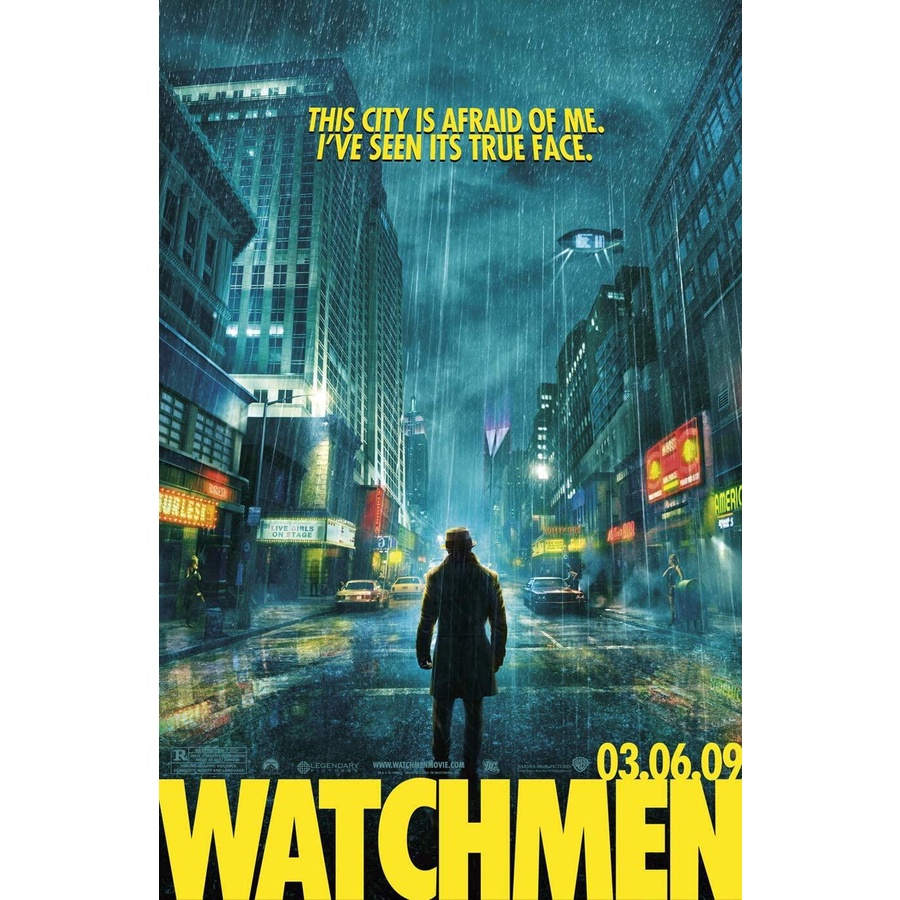 Watchmen โปสเตอร์ภาพยนตร์ Sided Original Advance X Zack Snyder Malin Ackerman