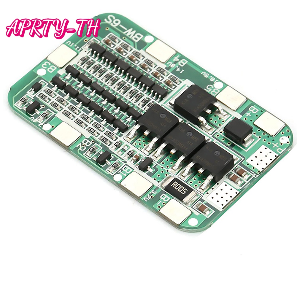 [APRTY] บอร์ดป้องกัน PCB 1PC 6S 15A 24V สําหรับเซลล์แบตเตอรี่ลิเธียม li-ion 6 แพ็ค [APRIL]