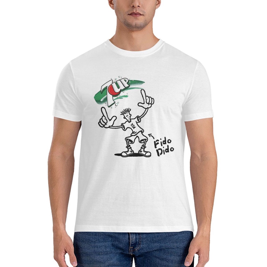 Fido Dido 7Up Fizzy Men ใหม่ที่กําหนดเองขายส่งเสื้อยืดผ้าฝ้าย 100%