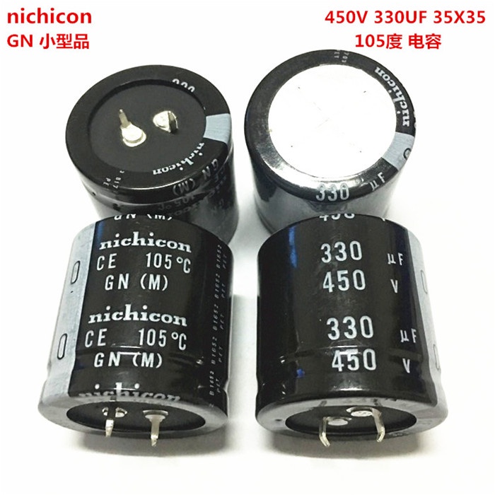2pcs 450V330Uf 35X35 ญี่ปุ่น Nichicon Electrolytic Capacitor 330Uf 450V 35*35 105 องศา