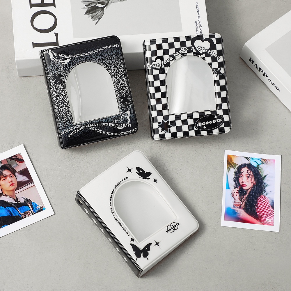 3 นิ้ว/2R Checkerboard Cover อัลบั้มภาพ 36 กระเป๋า Photocard Binder Mini รวบรวมหนังสือ Photocard