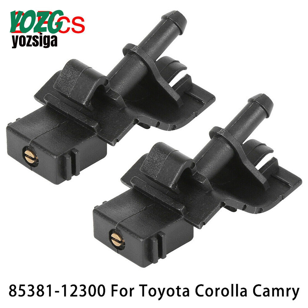 Yozg2pcs 85381-12300 เครื่องซักผ้ากระจกหน้ารถหัวฉีด Jet Spray สําหรับ Toyota Corolla