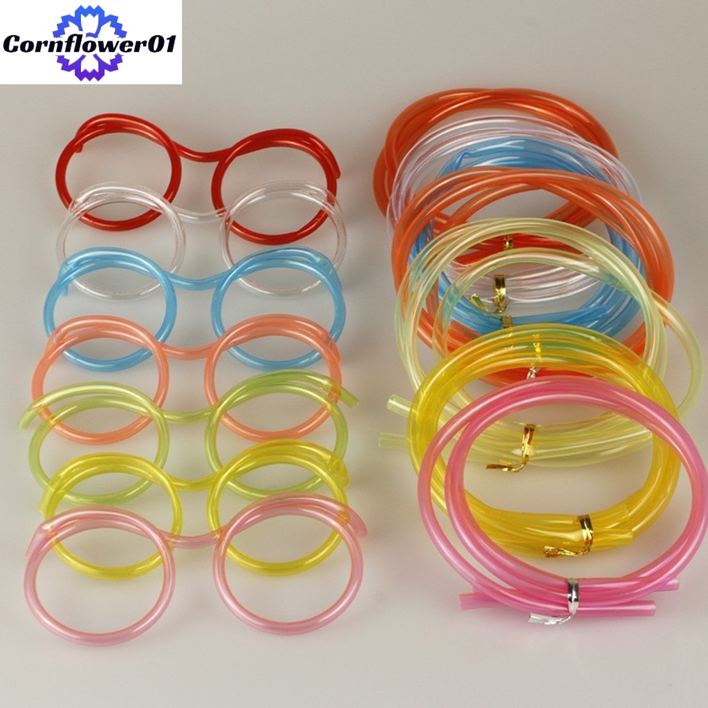[COFW] หลอดแว่นตาและเคราที่สร้างสรรค์ หลอดศิลปะพลาสติกตลกบ้า