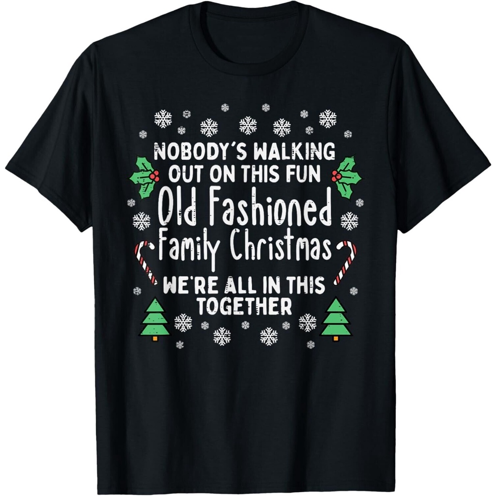 Old Fashioned Family Christmas Ugly Xmas Men เสื้อยืด Unisex