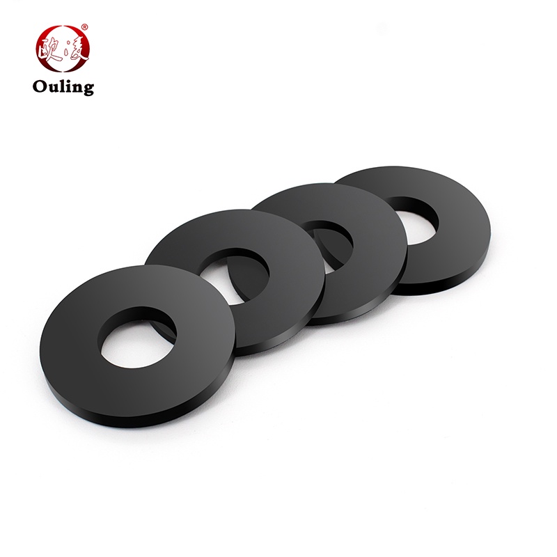 Ouling NBR H1mm แหวนรองปะเก็นแบน M2-M20 แหวนซีลยางไนไตรล์สีดํา