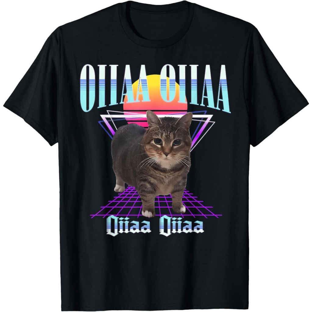 Oiia Oiia Cat Meme Funny Spining Cat สําหรับผู้ชายเสื้อยืด