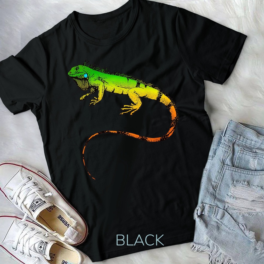 เสื้อยืดผู้ใหญ่ Iguana Lizard สวย Iguana