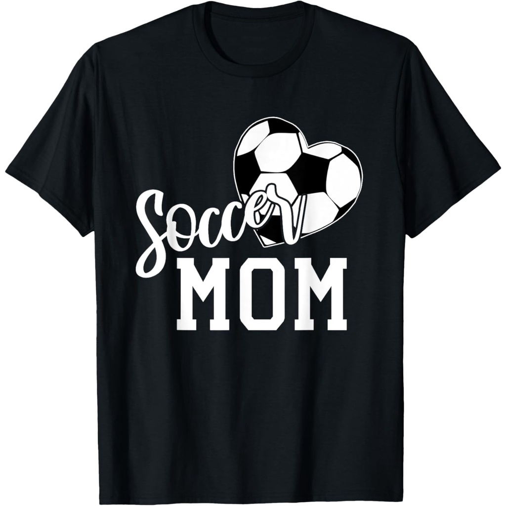 เสื้อยืด Soccer Ball Cute Heart Soccer Mom