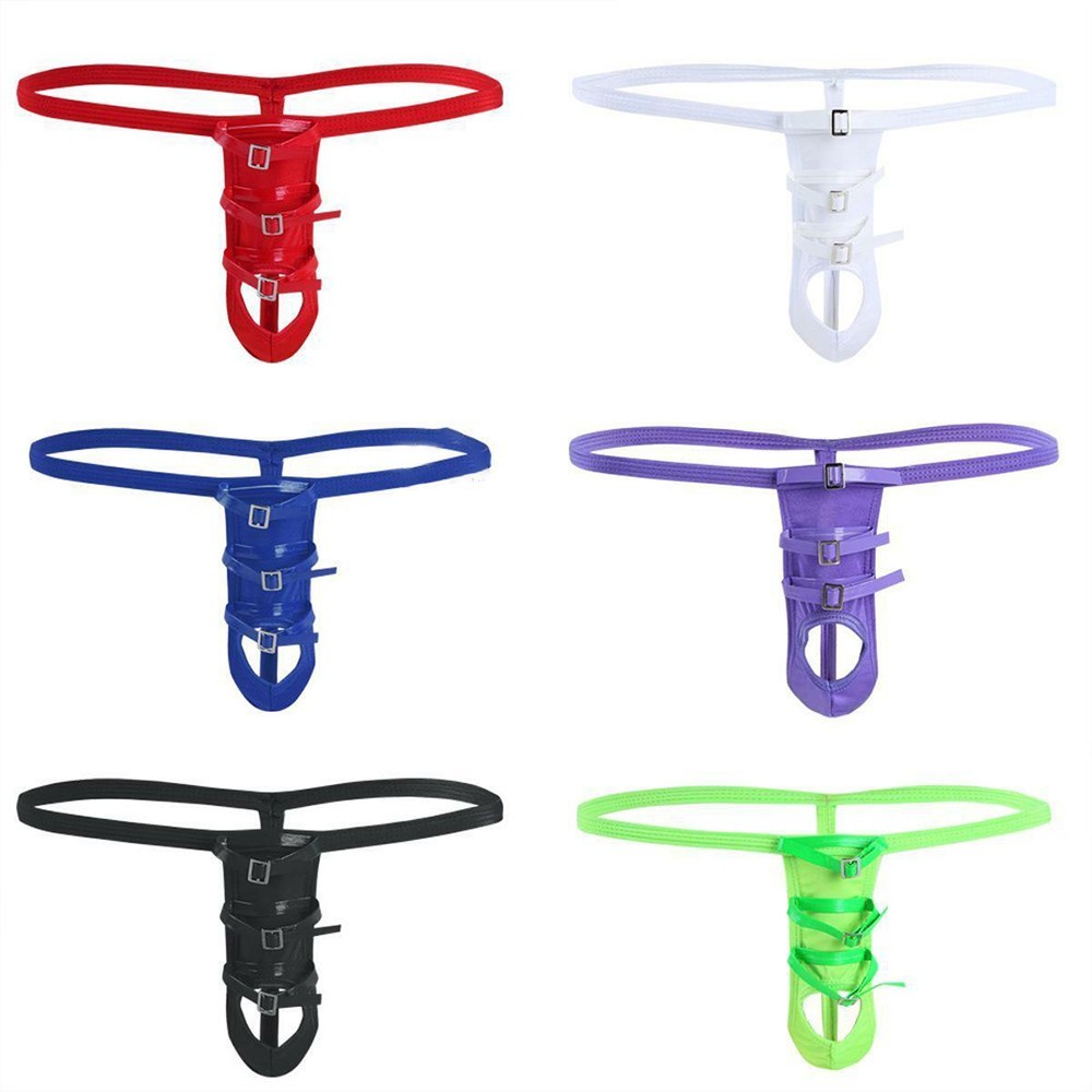 [ES]Mens อวัยวะเพศชายหลุมชุดชั้นในชาย G-string บิกินี่สั้นทองกางเกงกางเกงชุดชั้นใน - รูปที่ 2