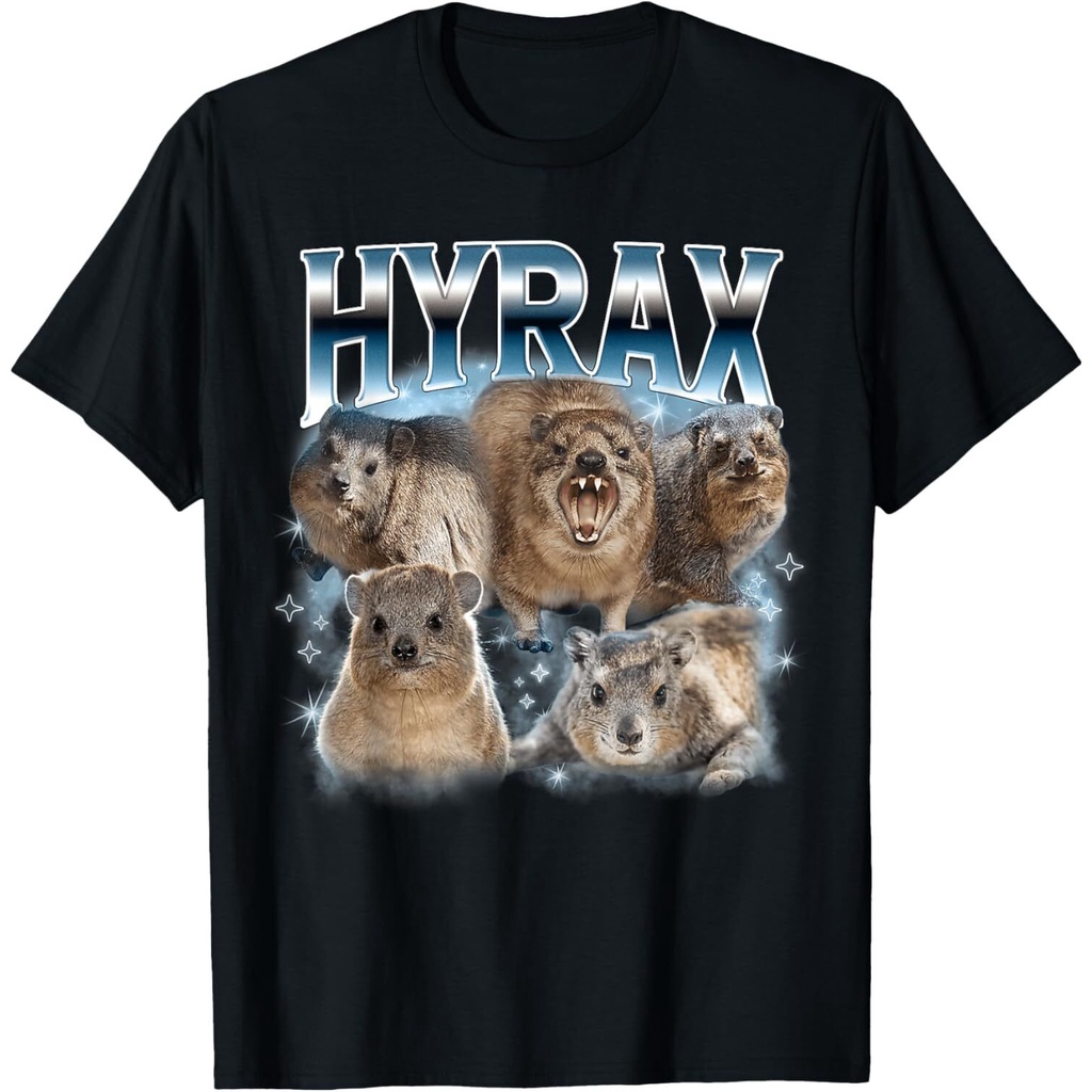 Hyrax Vintage Ugly Funny Meme เสื้อยืดสัตว์ย้อนยุค
