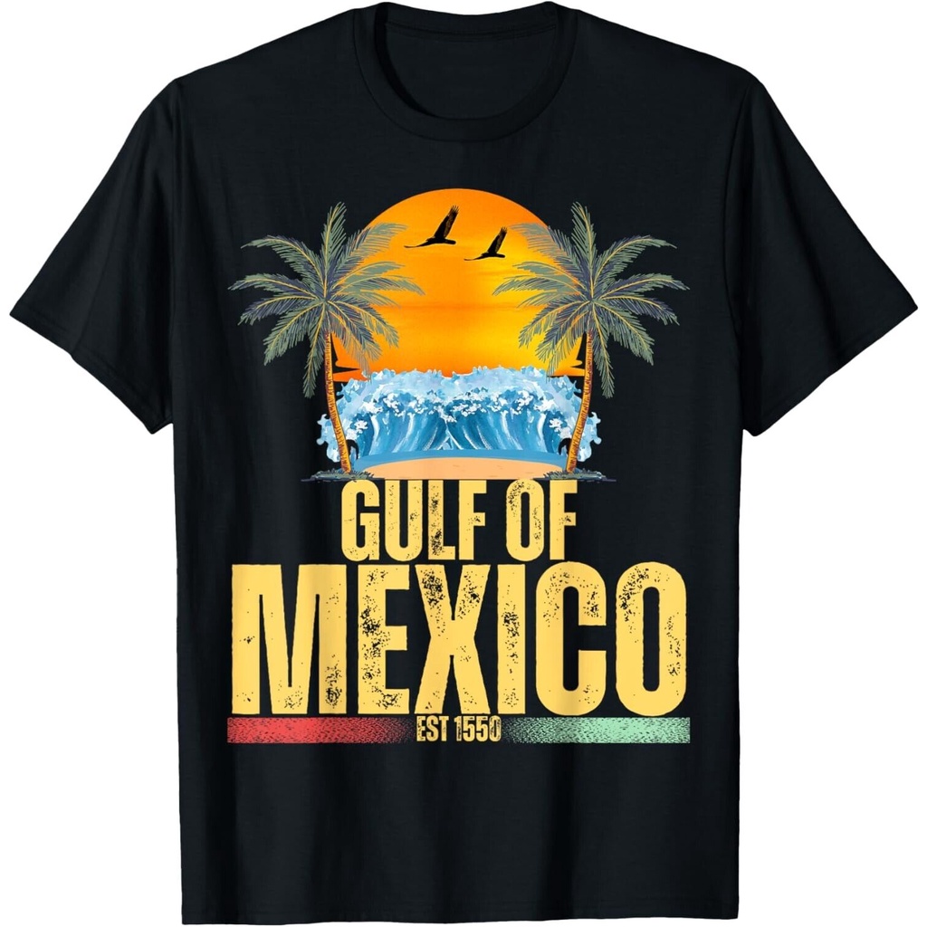 Gulf Of Mexico Est 1550 เสื้อยืด Vintage Beach Gulf Of Mexico