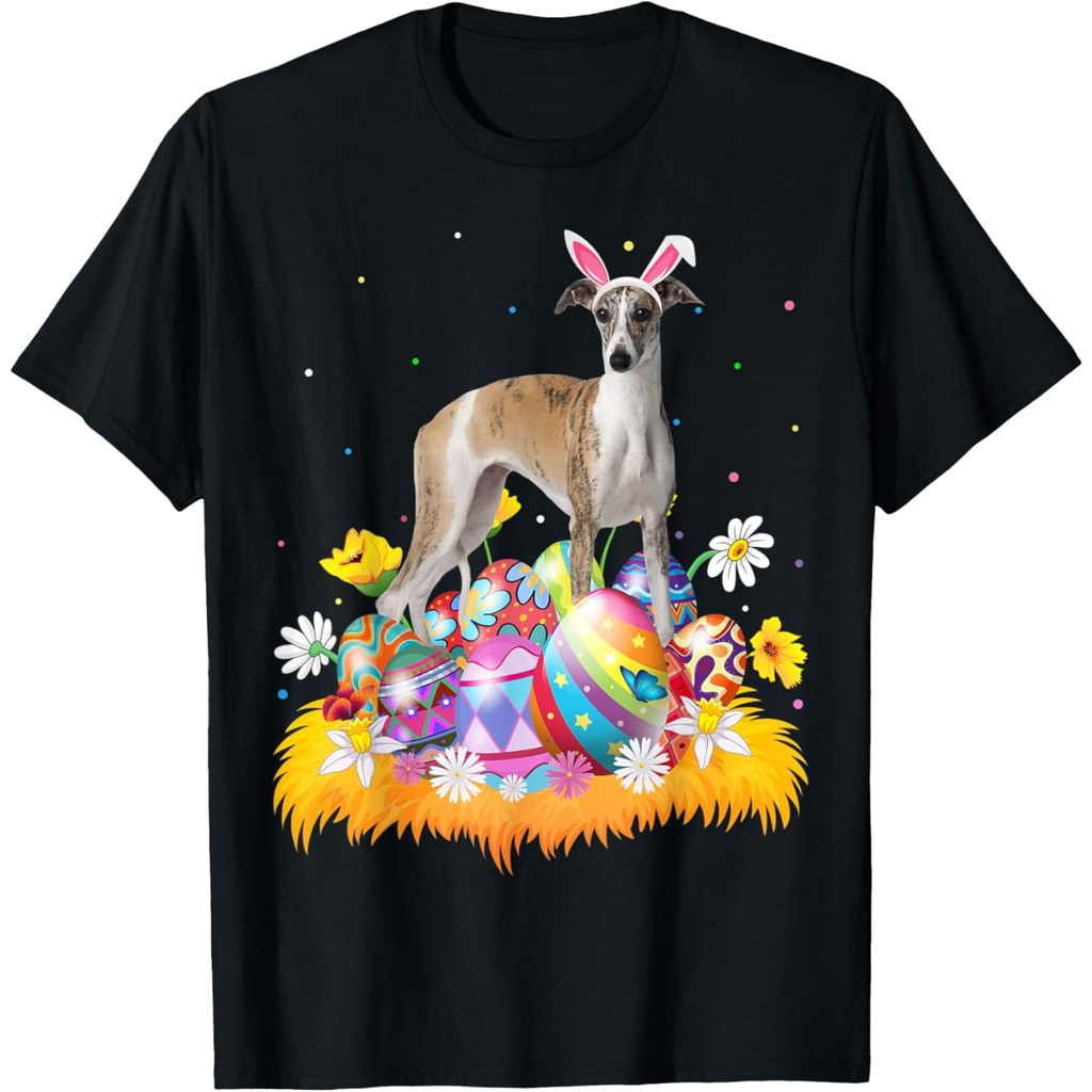 ตลก Easter Egg Lover Whippet Dog Easter Sunday เสื้อยืด