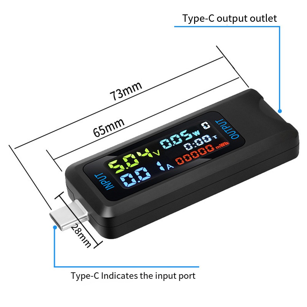 [สต็อก] Usb C Power Meter เครื่องทดสอบ USB 4.5-36V 0-5A โวลต์มิเตอร์แอมมิเตอร์มิเตอร์เครื่องทดสอบดิจ