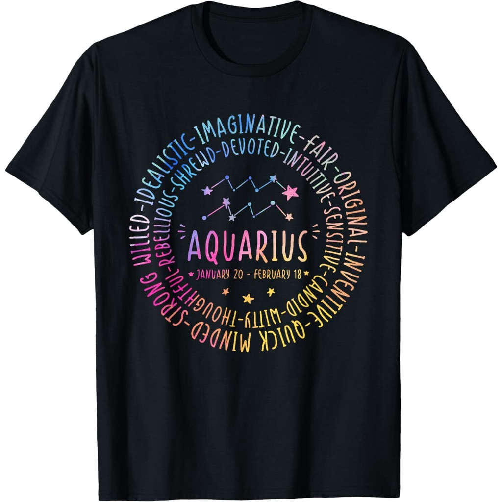 Astrology Aquarius Sign อารมณ์ขันตลก Aquarius Zodiac เสื้อยืด