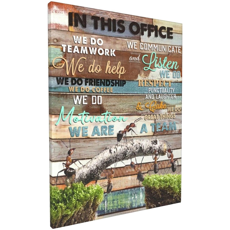 แรงบันดาลใจ Wall Art สําหรับสํานักงานสร้างแรงบันดาลใจผ้าใบ Wall Art คําคม Wall Art ในสํานักงานนี้ Wa