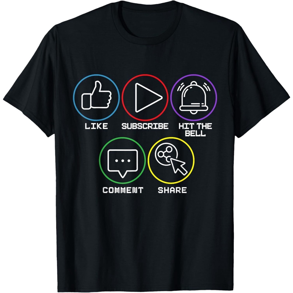Like Subscribe Hit The Bell Comment Share Livestreaming T-Shirt