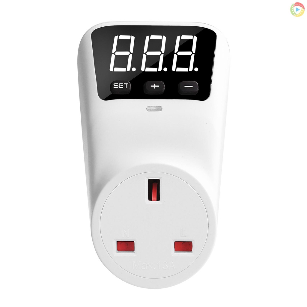 ซ็อกเก็ต HLP02 ดิจิตอลแรงดันไฟฟ้าอัตโนมัติ Protector ซ็อกเก็ต 230V 16A จอแสดงผล LCD Power Surge Prot