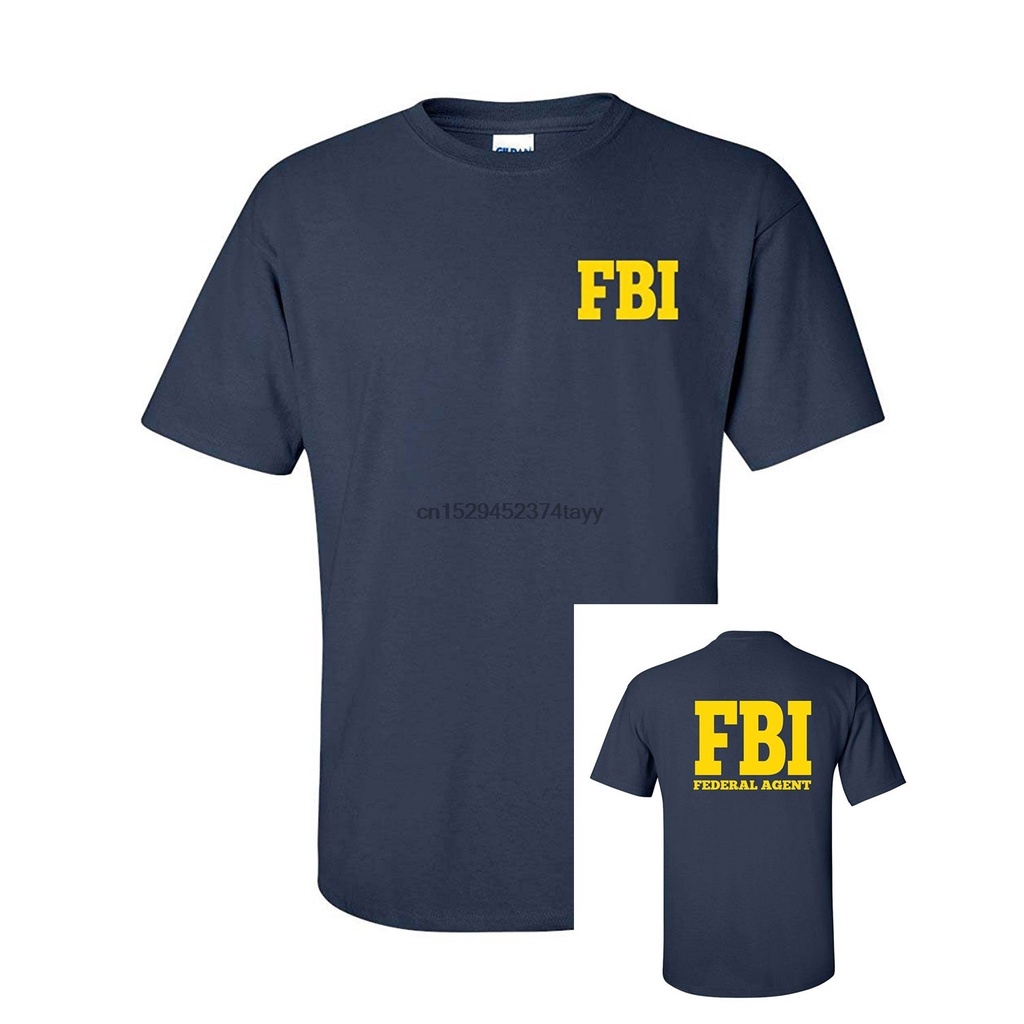 FBI Front Back Men’s T-Shirt ผลิตจากผ้าฝ้าย ส่งตรงจากโอไฮโอ USA