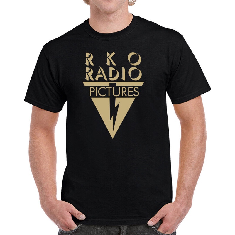 เสื้อยืดย้อนยุค ออกแบบจากโลโก้ RKO Studios กับคิงคอง สไตล์ภาพยนตร์คลาสสิก