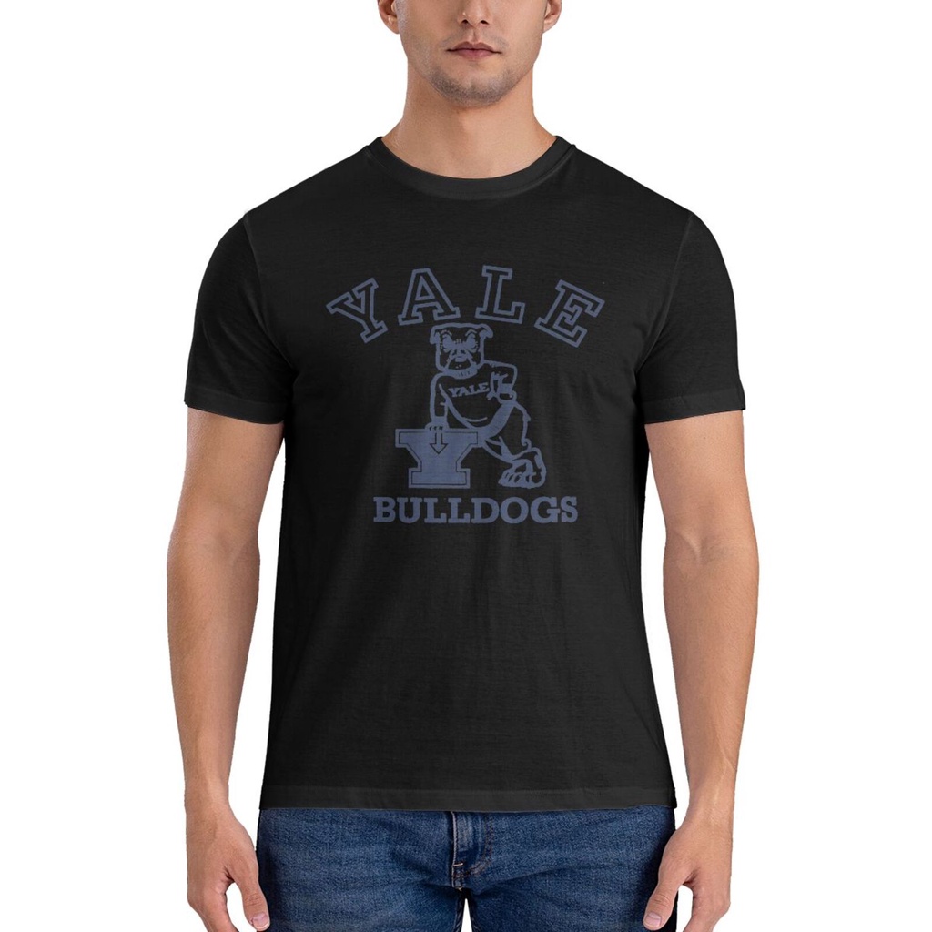 Luv Yale University Bulldogs เสื้อยืดสำหรับผู้ชาย ออกแบบเอง ทำจากผ้าฝ้าย 100%