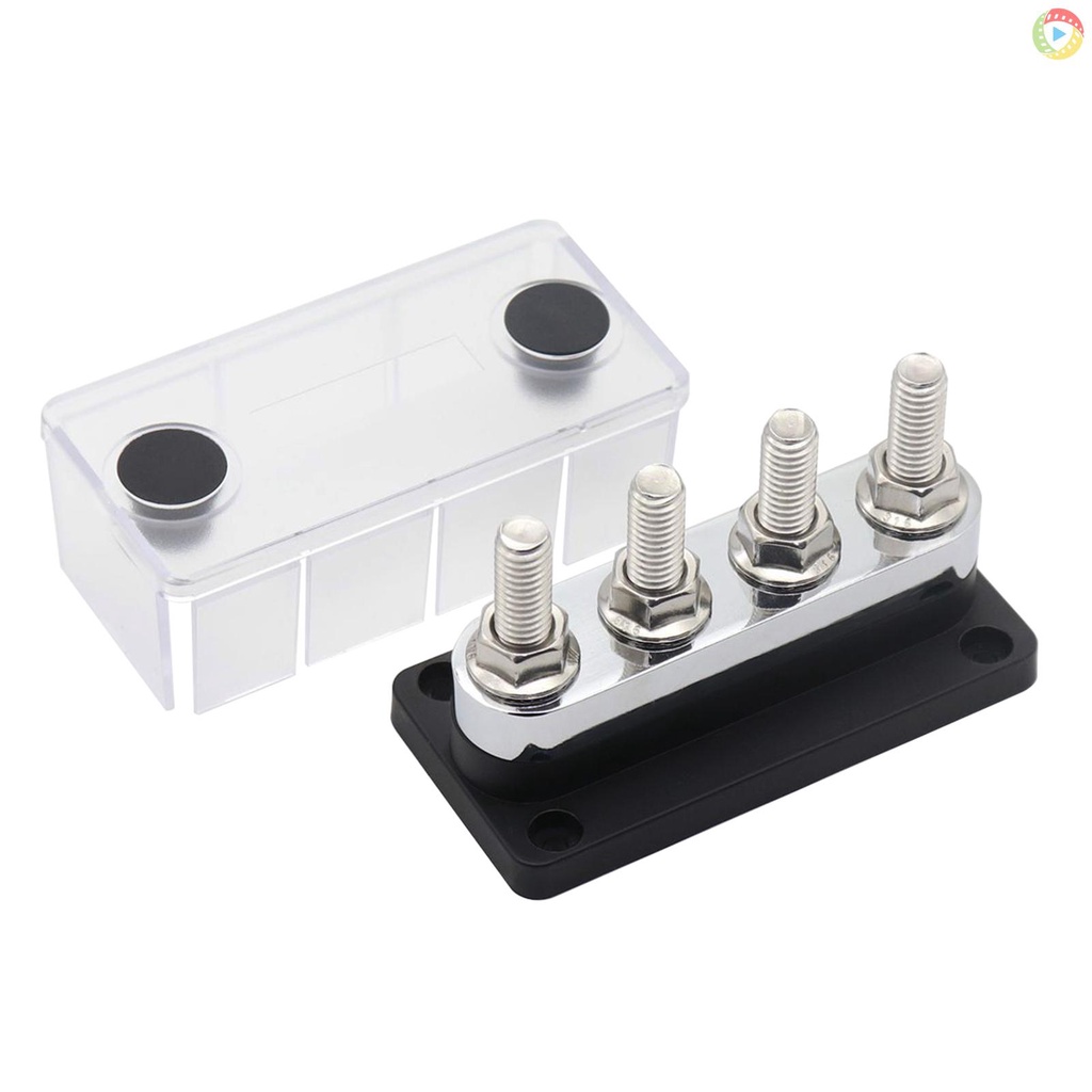 600a Power Distribution Block Bus Bar 4 x 3/8 โพสต์ 48V DC Busbar กล่อง Moto-410