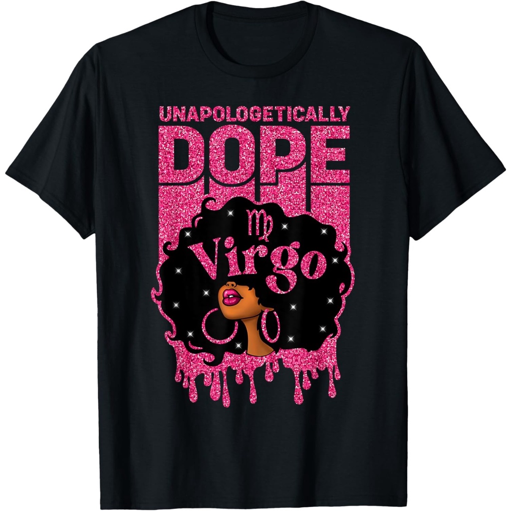 เสื้อยืด Unapologetic Dope Virgo Afro Zodiac Sign